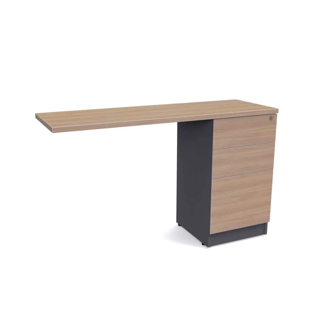 TOGO 120cm SIDE CONNECT DESK & 3 DRAWER UNIT