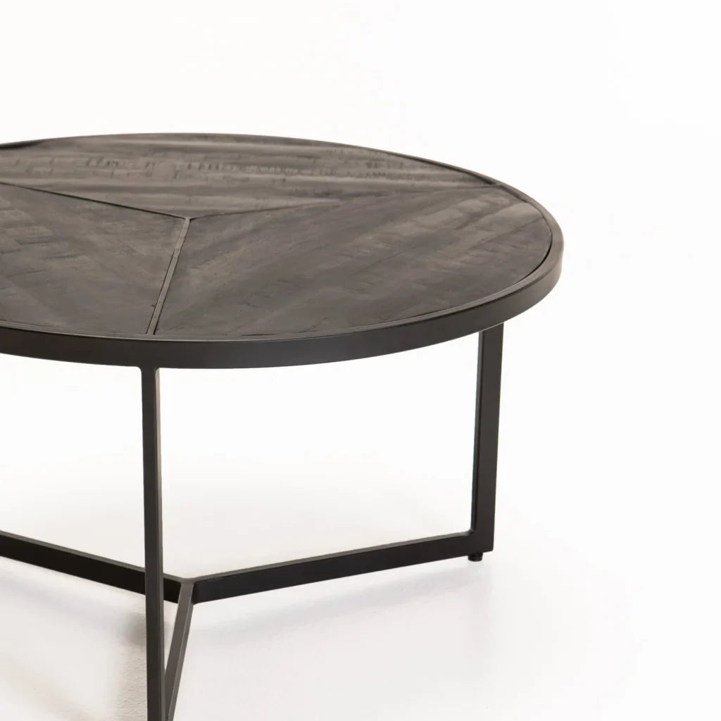 VEA SET OF 2 70/50cm SOLID WOOD COFFEE TABLE